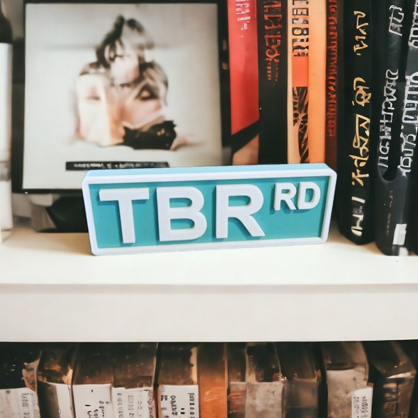 Library Street Sign Bookshelf Sign Personalized Color 3D Printed Bookish Decor for Book Nook, Book Lover Gift, and Reader Gift