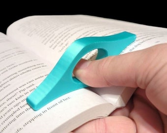 3D Printed Thumb Book Holder, Ergonomic One-Handed Reader