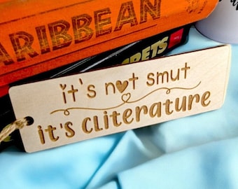 Cliterature Engraved Bookmark, Funny Booktok Gift, Spicy Book Club