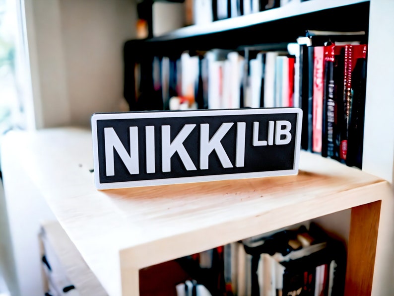 Library Street Sign Bookshelf Sign Personalized Color 3D Printed Bookish Decor for Book Nook, Book Lover Gift, and Reader Gift image 9