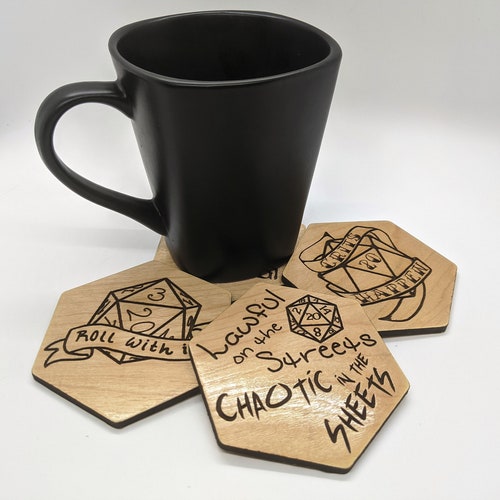 Dungeons and Dragons Themed Coasters - Set of 4