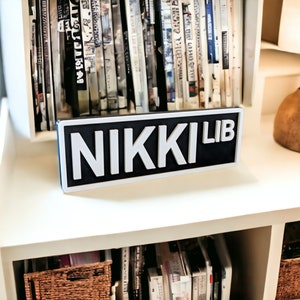 Library Street Sign Bookshelf Sign Personalized Color 3D Printed Bookish Decor for Book Nook, Book Lover Gift, and Reader Gift image 4