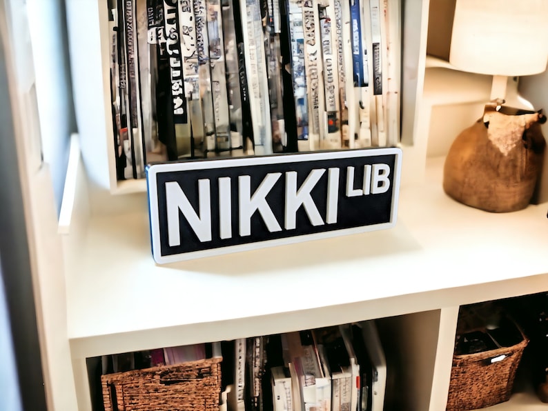 Library Street Sign Bookshelf Sign Personalized Color 3D Printed Bookish Decor for Book Nook, Book Lover Gift, and Reader Gift image 4