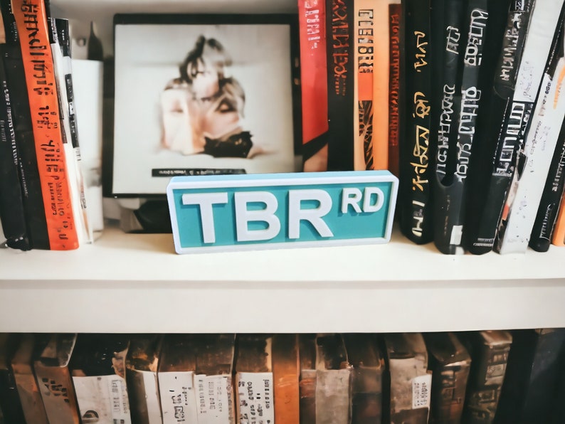 Library Street Sign Bookshelf Sign Personalized Color 3D Printed Bookish Decor for Book Nook, Book Lover Gift, and Reader Gift image 1