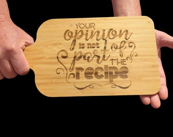 Your opinion doesn't matter bamboo cutting board