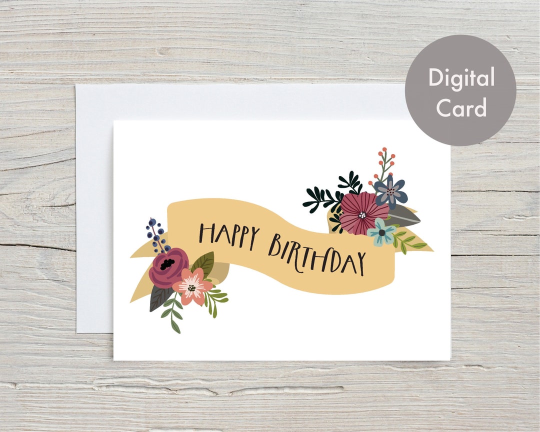 Printable Birthday Card for Her, Birthday Card for Coworker, Digital ...