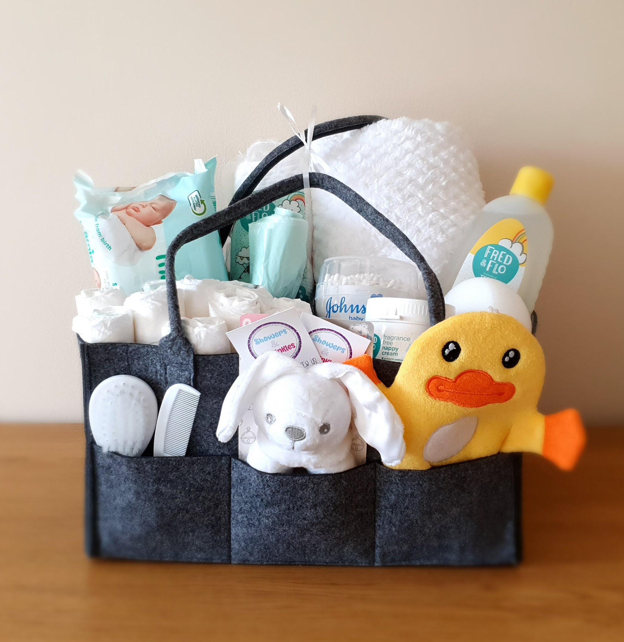 Deluxe Baby Essentials Hamper Gift Neutral. Nappy Caddy. Etsy
