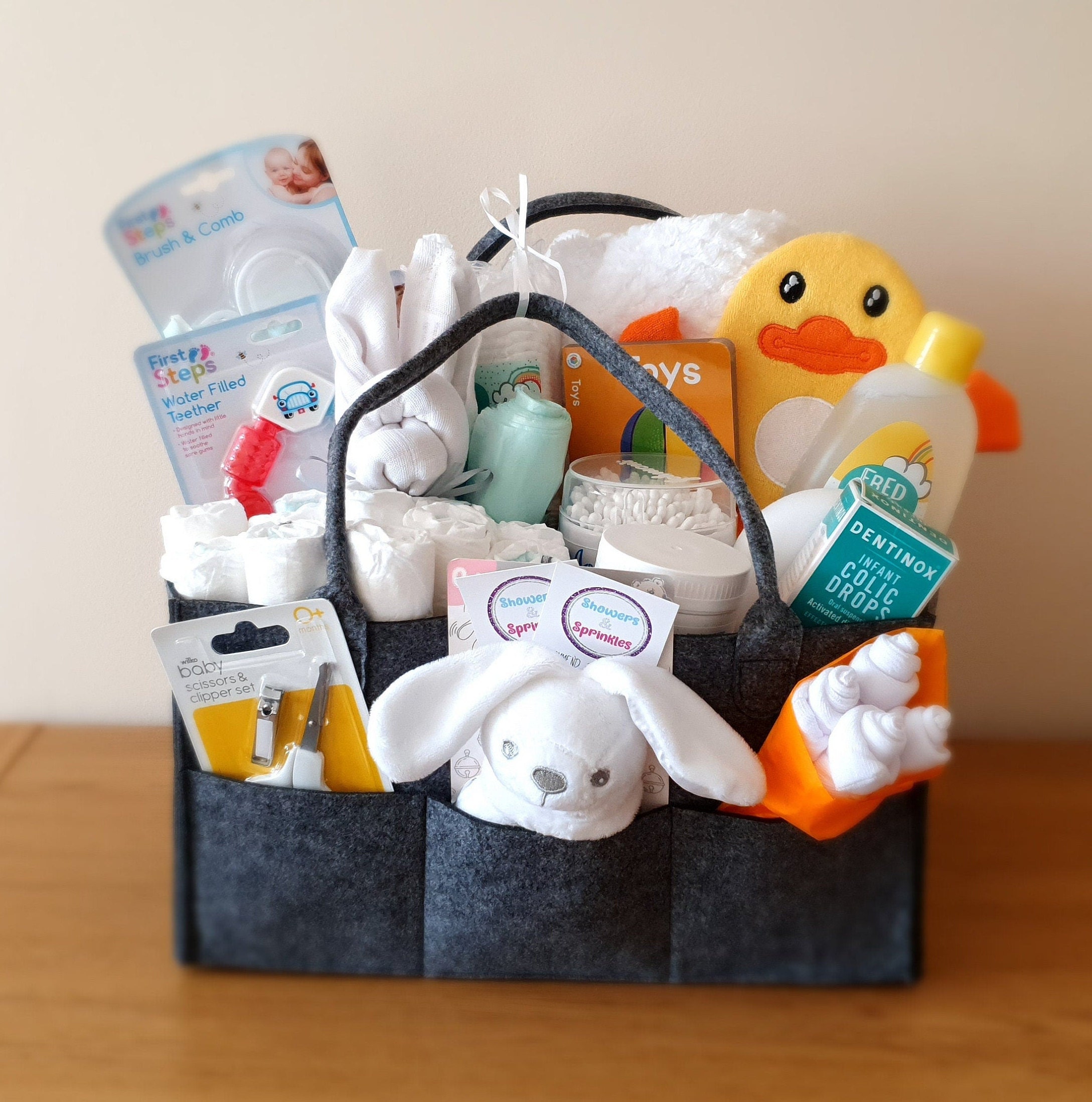 Luxury Baby Essentials Hamper Neutral. Nappy Caddy. Unisex Etsy UK