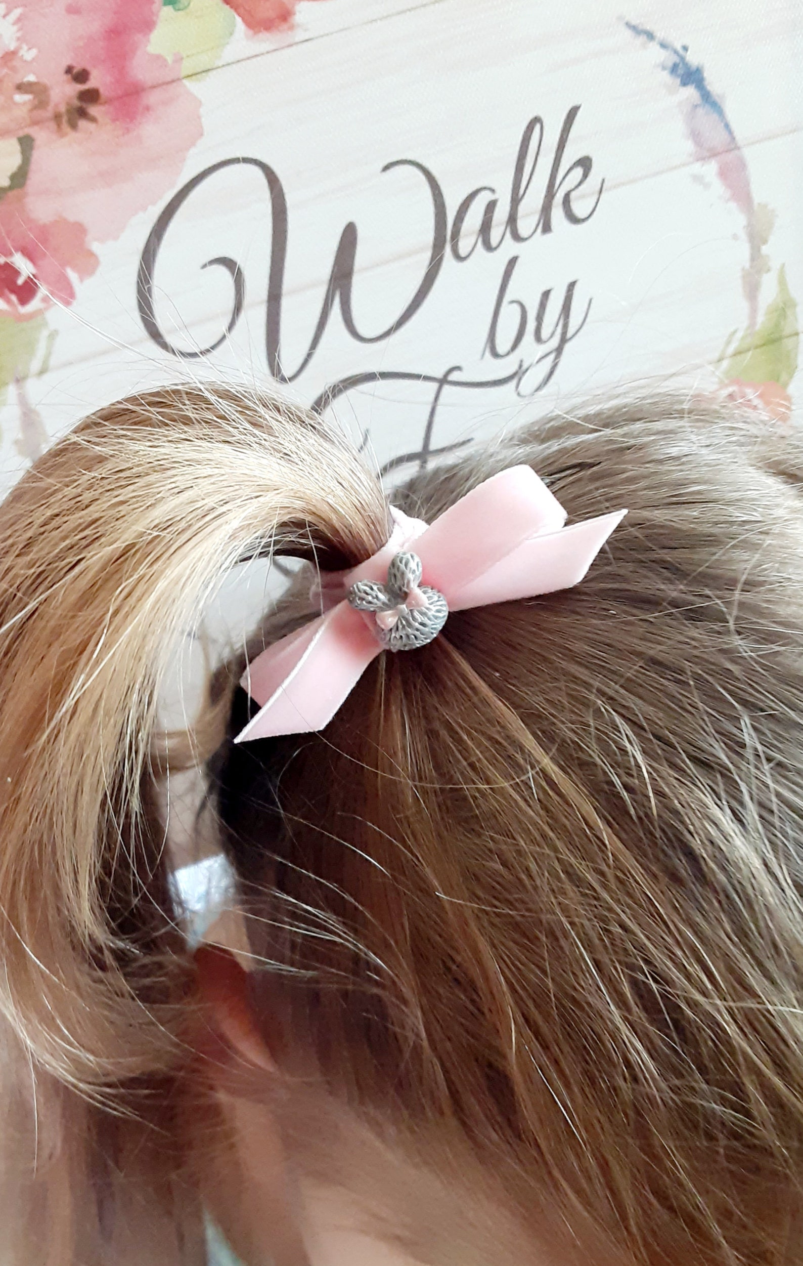 First Ponytail Small Velvet Ribbon Hair bow Bows for little Etsy