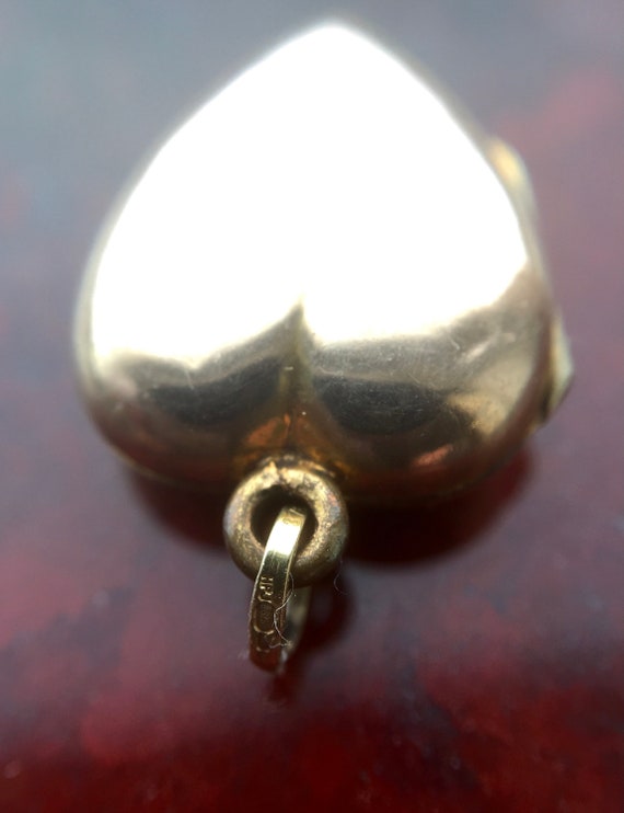 Classic Victorian rose gold heart locket pendant c
