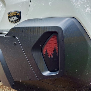 Forest Rear Reflector Overlays - Fits 2024 + Crosstrek Wilderness Only - Matte Black Pre-cut Vinyl
