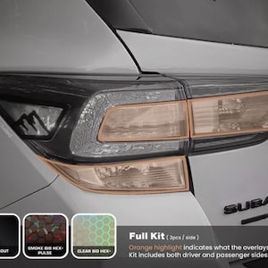 Taillight Tint Overlay Kit (3 Finishes Available) ( Multiple Kit Options ) [ Fits 2018 - 2023 Crosstrek / 2017 - 2023 Impreza Models ]