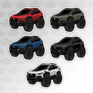 Crosstrek Wilderness CARtoon Sticker - 3rd Gen - 3” Weatherproof Vinyl Sticker