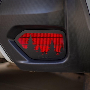 Forest Rear Reflector Overlays - Fits 2018 - 2023 Crosstrek Only ( All Trims ) - Matte Black Pre-cut Vinyl