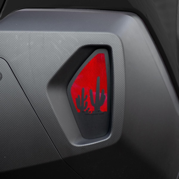 Desert Rear Reflector Overlays - Fits 2024 + Crosstrek Wilderness Only - Matte Black Pre-cut Vinyl