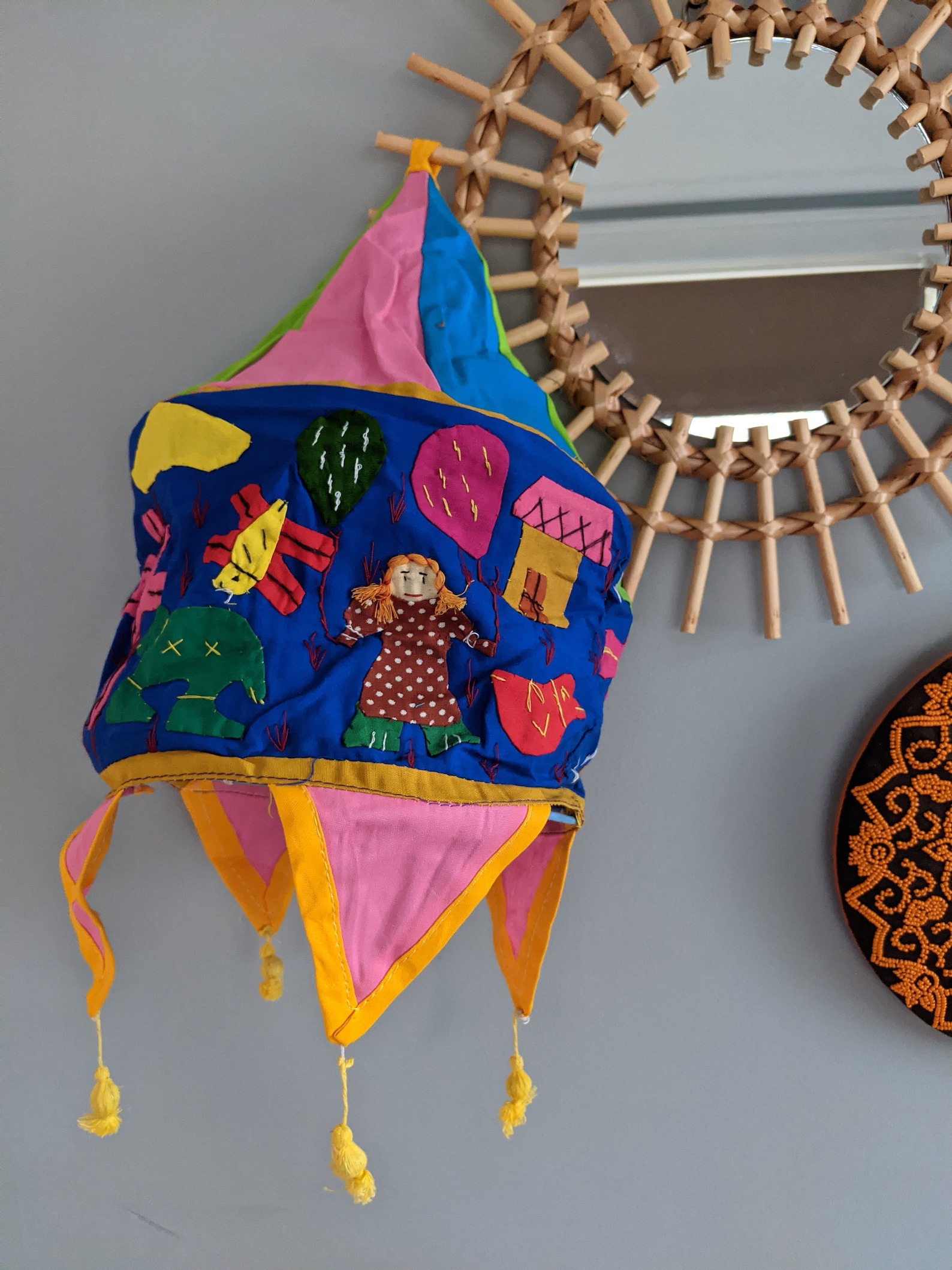 Pipli Applique Work Lampshade/hanging From India Etsy