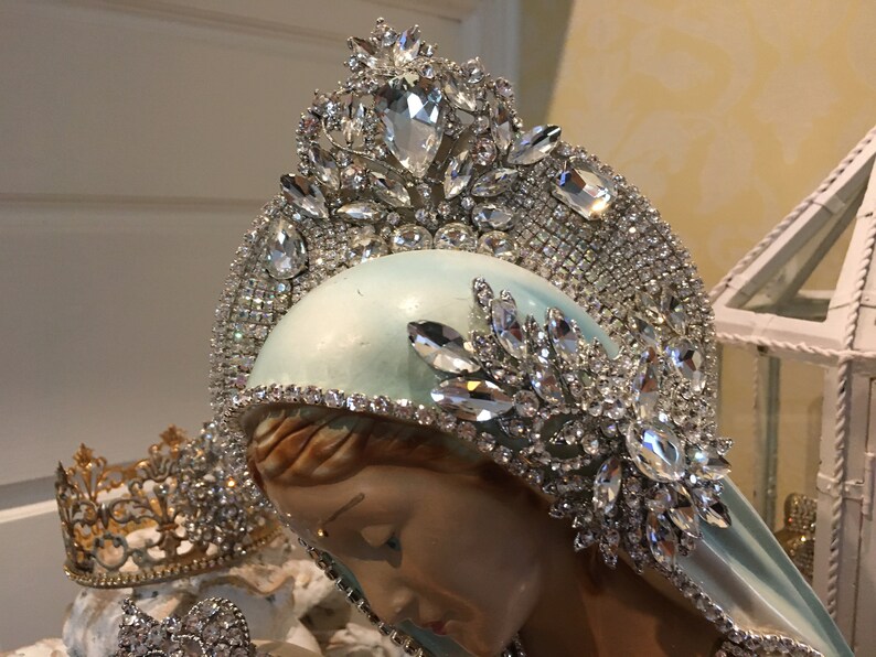 Madonna/Vintage/Chalkware/Plaster/ Embellished/Spirituality/ image 7