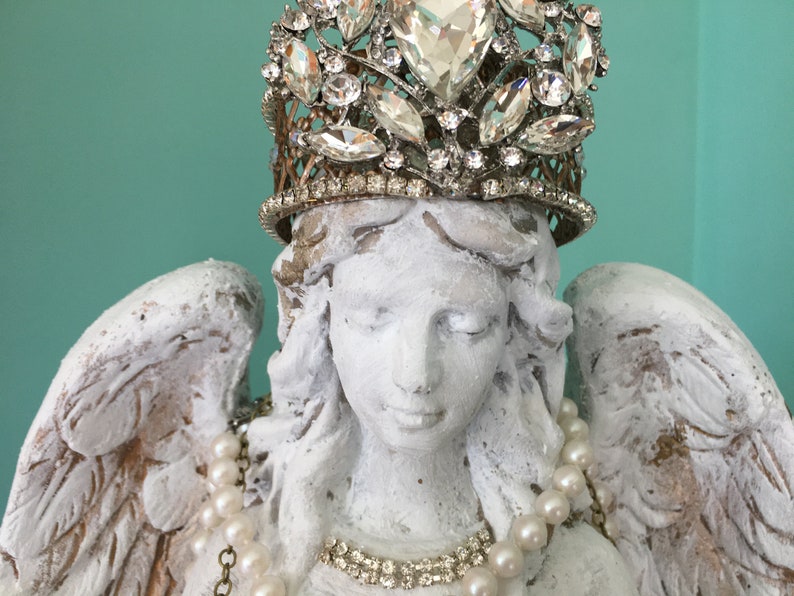Angel Statue/Hand Painted/Shabby Chic/Religious Decor/ image 0