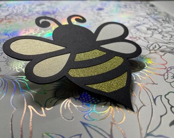 Cute Bee die cut/ cut out made from card stock