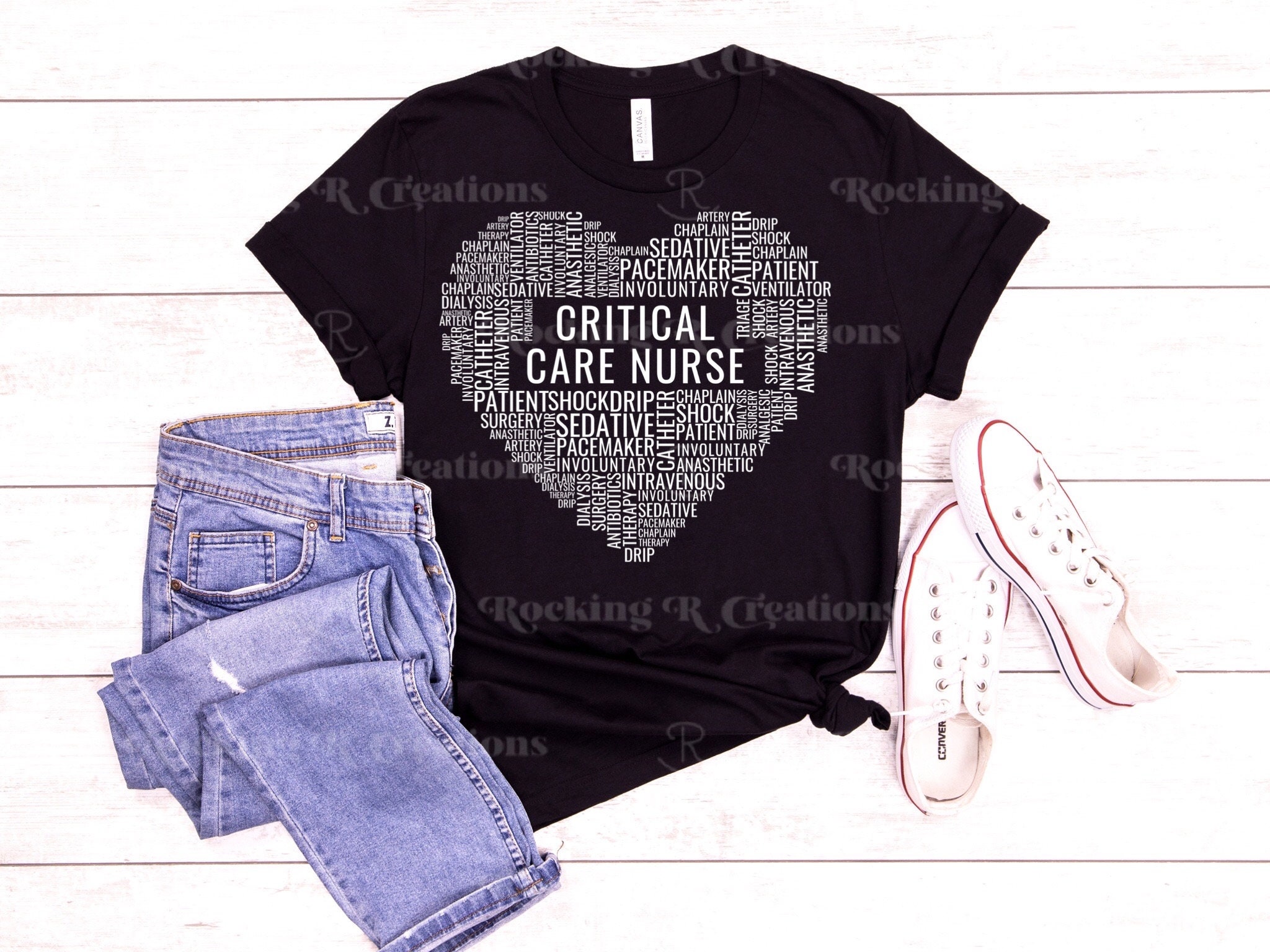 Critical Care Lettering Critical Care Nurse Typography PNG File * Instant Download * Digital ...