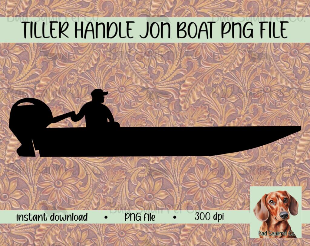 Tiller Handle Jon Boat PNG File * Duck Boat * Duck Hunting * Fishing *