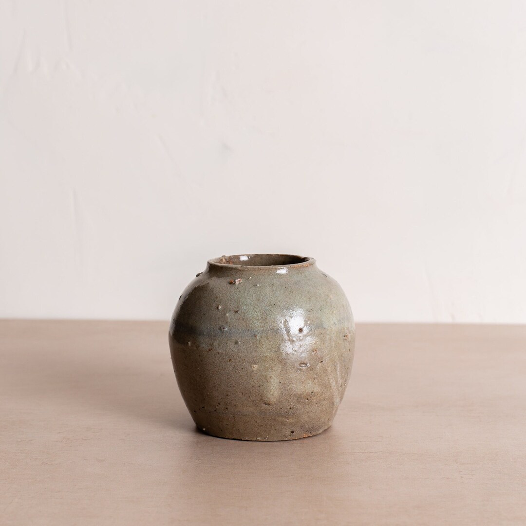 Small Antique Earthenware Stoneware Chinese Ginger Jar - Etsy