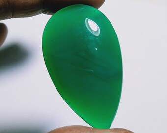 34 X 34 Mm 176 A1 Quality Green Onyx Stone Polished Stone Cabochon Loose Stone Green Stone Jewelry Making Stone 68 Ct Jewelry Beauty Craft Supplies Tools