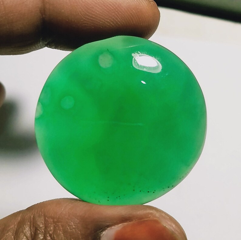 34 X 34 Mm 176 A1 Quality Green Onyx Stone Polished Stone Cabochon Loose Stone Green Stone Jewelry Making Stone 68 Ct Jewelry Beauty Craft Supplies Tools