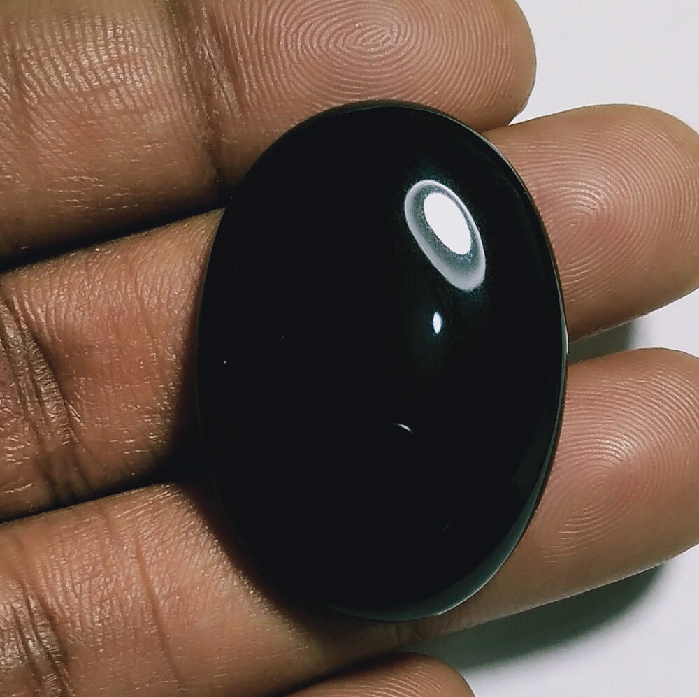 A1 Quality Black Onyx stone polished stone cabochon loose Etsy