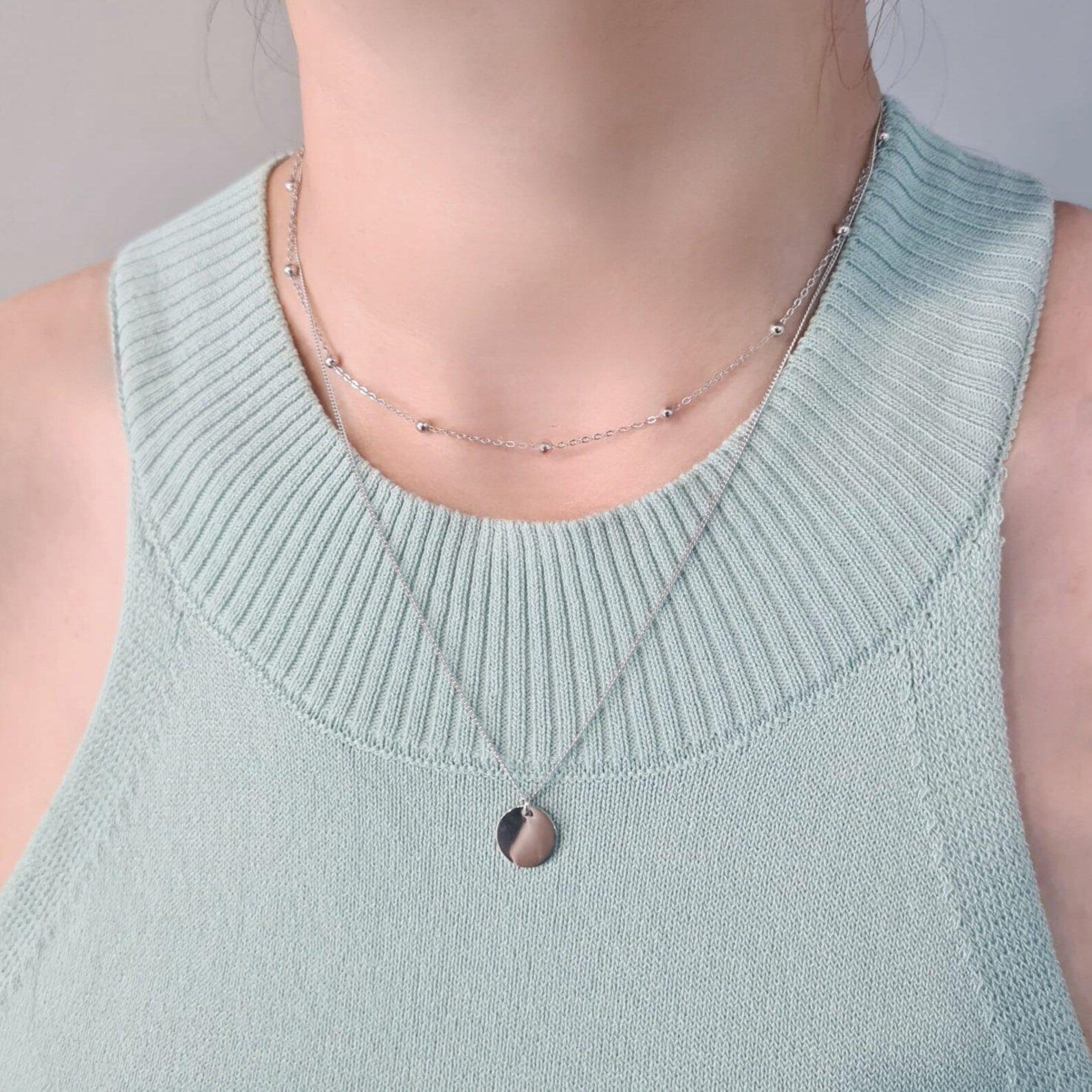 Emma Kette 18K vergoldet Layered Necklace Basic Layered Etsy.de