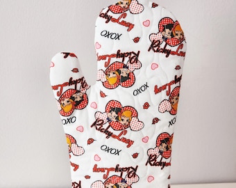 I Love Lucy Quilted Oven Mitt, Ricky and Lucy Kitchen Pot Holder