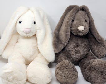 New Embroidered Large Easter Bunny Rabbit Plush Stuffy Stuffed Animal