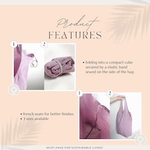 Foldable Reusable Bag Sewing Pattern PDF foldable grocery bag tote bag reusable market bag Sewing Pattern for Beginner Digital Download 3 Sizes Pattern with youtube Tutorial on Etsy