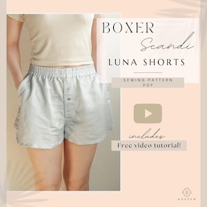 Women Boxer Scandi Shorts Sewing Pattern: Women's Sizes UK4-22, EU32-50, US1-18 (PDF Pattern)