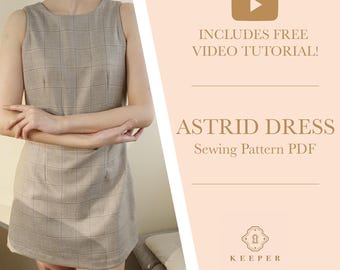 Square Neck A-line Pinafore Dress Sewing Pattern (PDF Download XS-3XL) -  Etsy