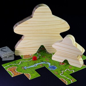 Reuze houten meeple voor bordspelliefhebbers - klaar om te schilderen