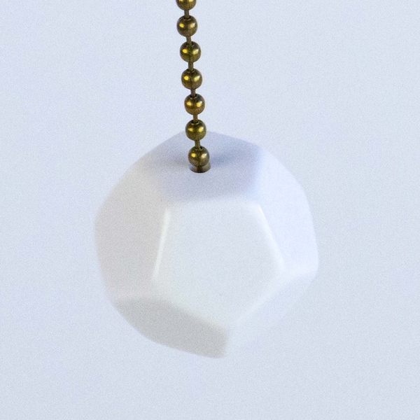 Modern / Minimalist Geometric Pull Chain - Multiple Chain Colors Available