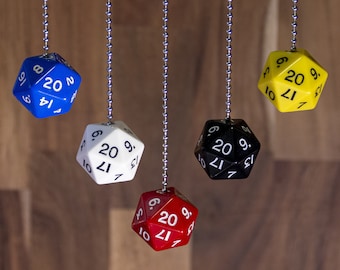 Dungeons & Dragons Dice Ceiling Fan Pull Chain - Available in Many Colors