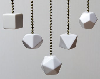 White RPG Dice Pull Chains