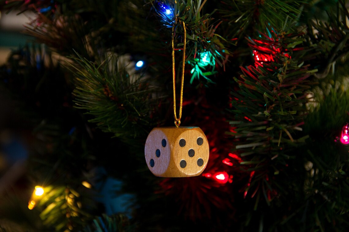 Tabletop Gaming Dice Christmas Ornaments Etsy