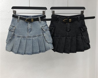 short skirt denim