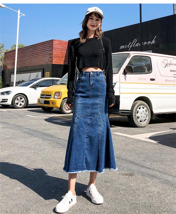 Mermaid-shaped Stretch Denim 