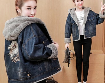 Denim Jacket With Hood - Etsy Australia