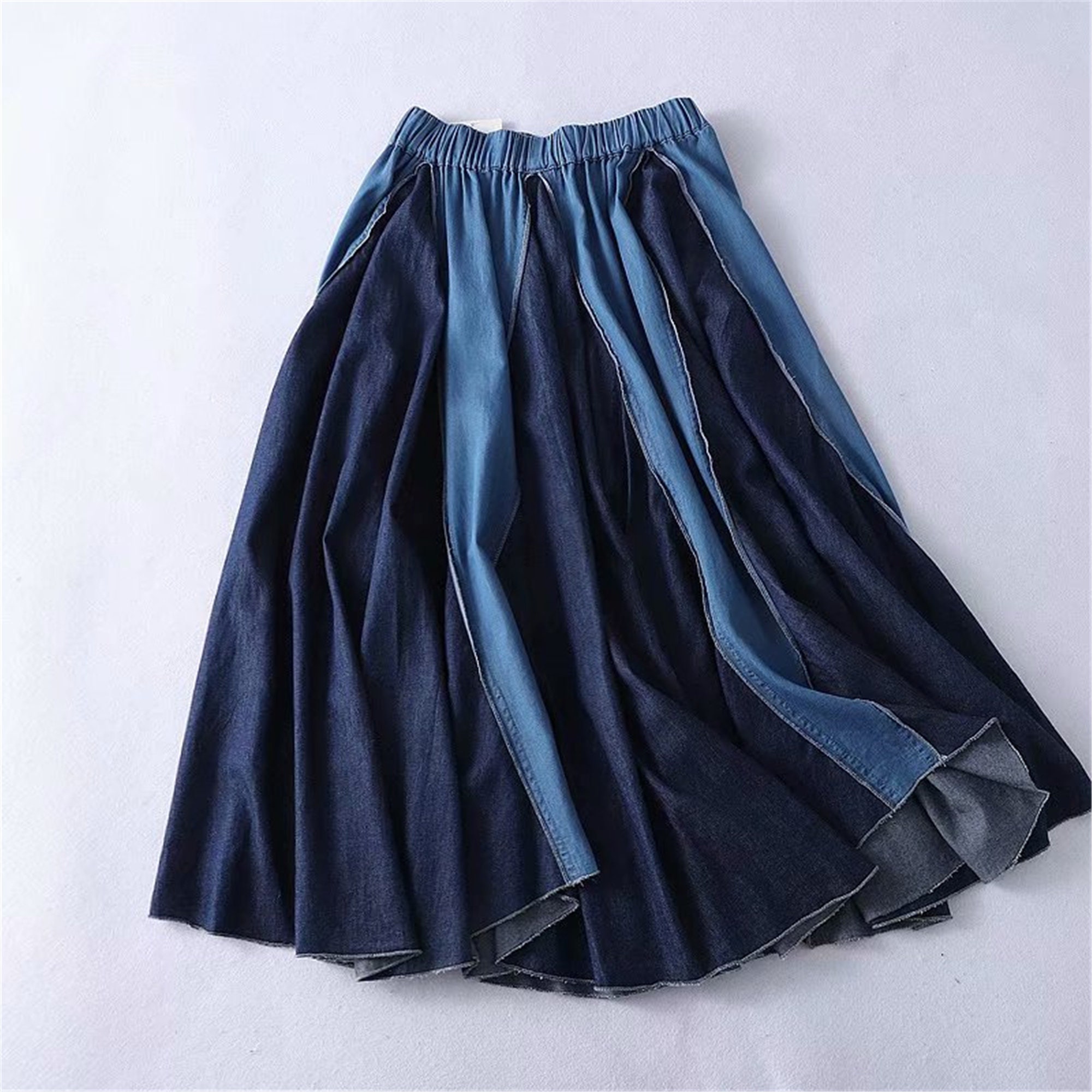 Women's denim skirt elastic waist loose versatile Etsy