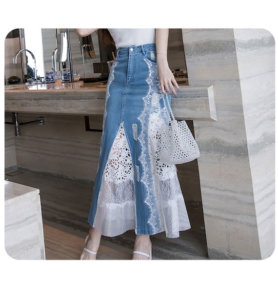 New Irregular Hip Skirt Mesh Fashion Long Skirt High Waist | Etsy Canada