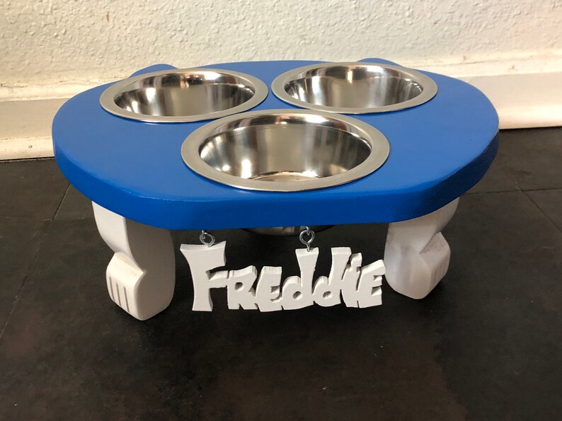 Three Bowl Cat Feeder / Cat Food Bowl / Personalized Cat Bowl Etsy