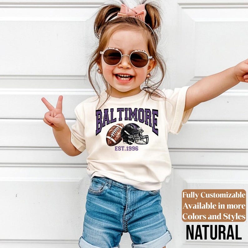 Baltimore kids football shirt style 3