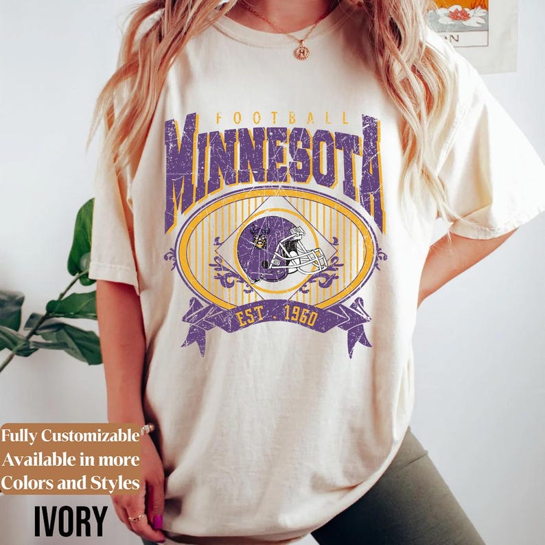 Comfort Colors Vintage Minnesota Football Shirt · Style 06