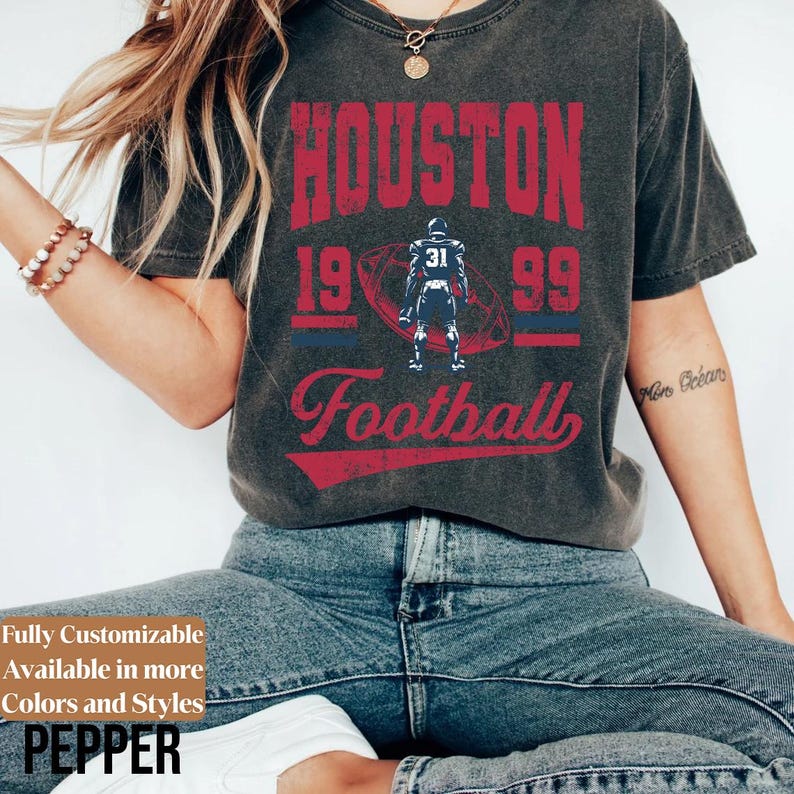 Comfort Colors Houston Football Shirt Style 02