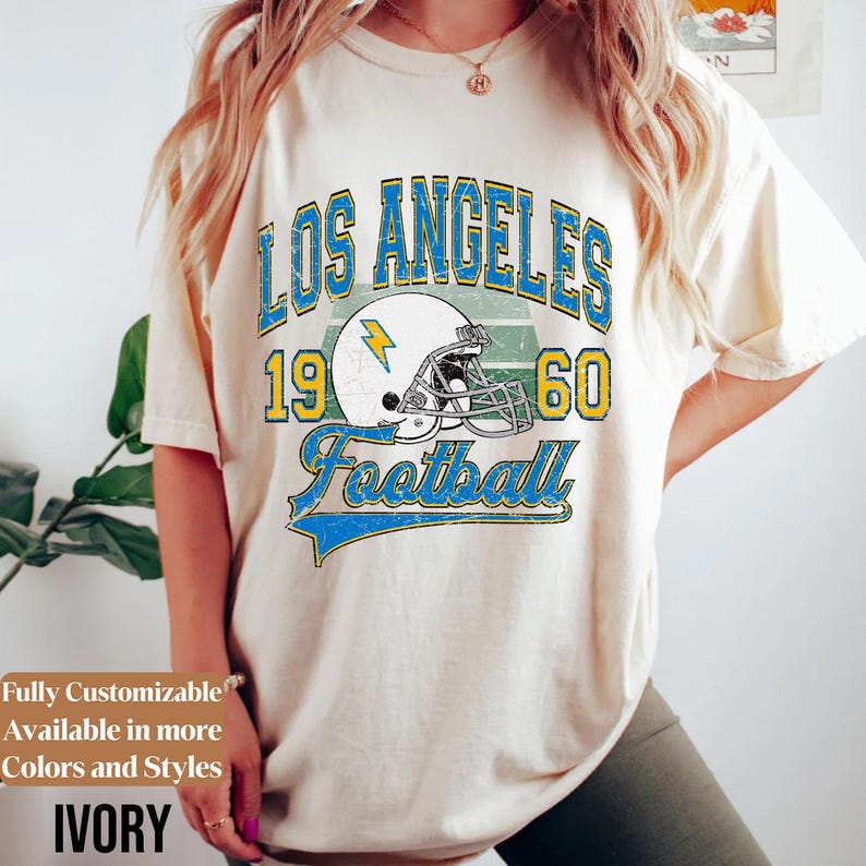 Comfort Colors Vintage Los Angeles Football Shirt · Style 03